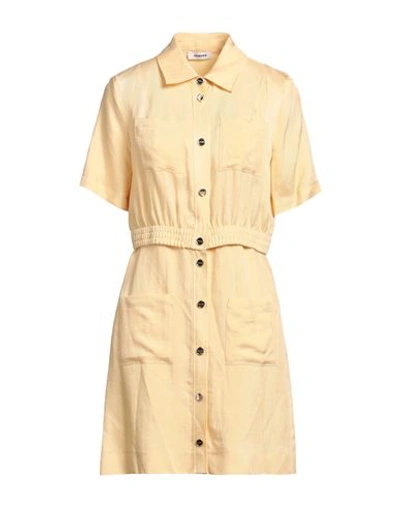 Sandro Twill Mini Shirt Dress In Yellow