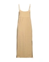 Jucca Woman Midi Dress Sand Size L Cotton, Elastane In Beige