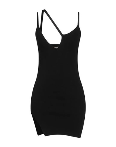 Laneus Woman Mini Dress Black Size 8 Cotton, Lycra