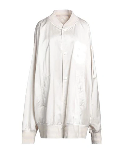 Mm6 Maison Margiela Woman Jacket Off White Size M Cotton, Polyester, Polyamide