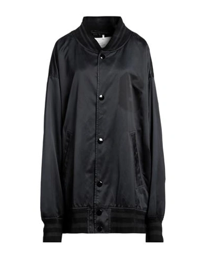 Mm6 Maison Margiela Woman Jacket Black Size M Cotton, Polyester
