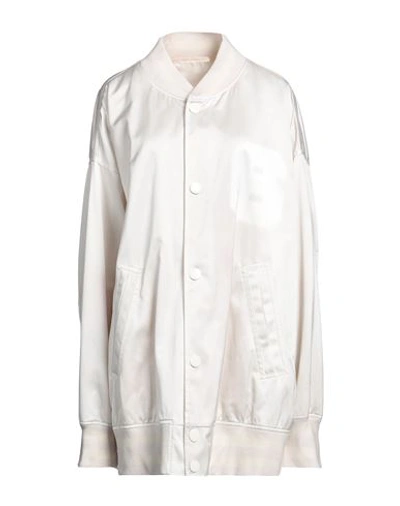 Mm6 Maison Margiela Woman Jacket Off White Size M Cotton, Polyester