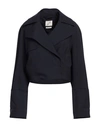 Bite Studios Woman Coat Midnight Blue Size 8 Wool In Blue