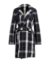 EMME BY MARELLA EMME BY MARELLA WOMAN OVERCOAT & TRENCH COAT MIDNIGHT BLUE SIZE 10 POLYESTER