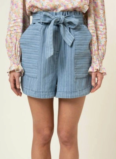 Frnch Sylvia Woven Shorts In Blue