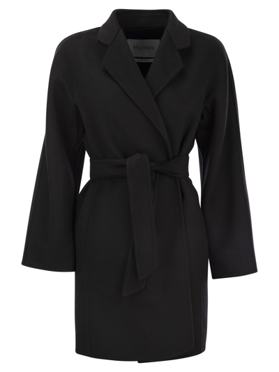 Max Mara Harold Short Cashmere Coat In Black