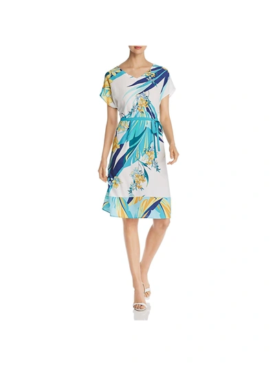 Basler Tropical Womens Floral A-line Casual Dress In Multi