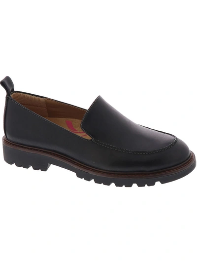 Comfortiva Lindee Womens Leather Slip On Loafers In Black