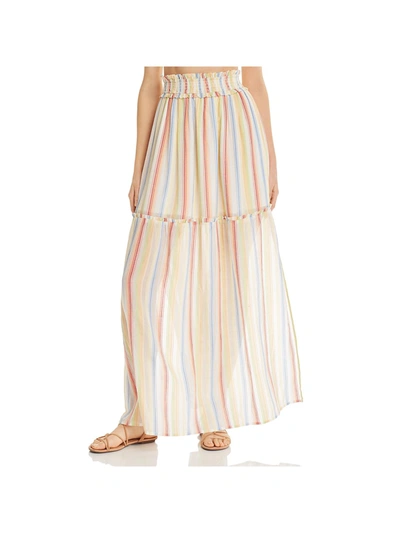 Suboo Playhouse Womens Striped Smocked Maxi Skirt In Multi
