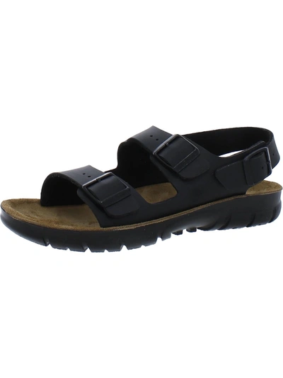 Birkenstock Kano Womens Faux Leather Strappy Strappy Sandals In Black