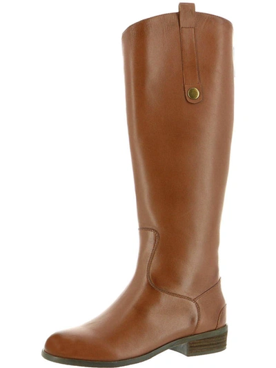 Array Derby Womens Leather Knee-high Riding Boots In Brown