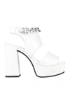CULT CULT WOMAN SANDALS WHITE SIZE 5 LEATHER
