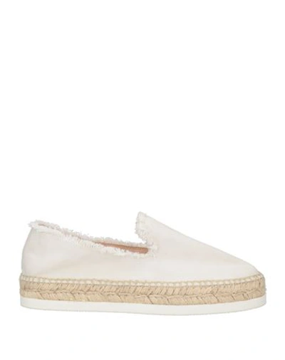 Fabi Woman Espadrilles White Size 7 Soft Leather