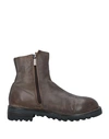 Eleventy Man Ankle Boots Dark Brown Size 11 Leather, Shearling