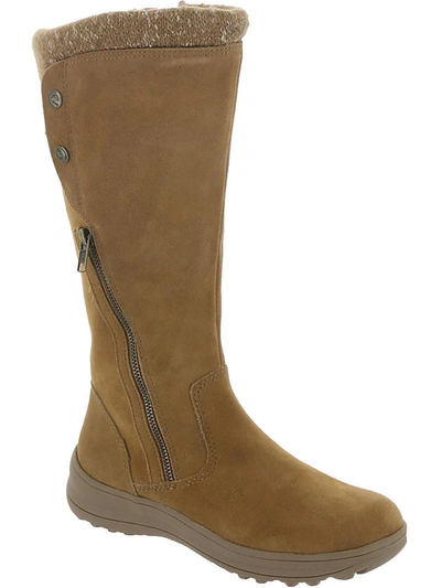 Baretraps Adelle Womens Suede Tall Mid-calf Boots In Brown