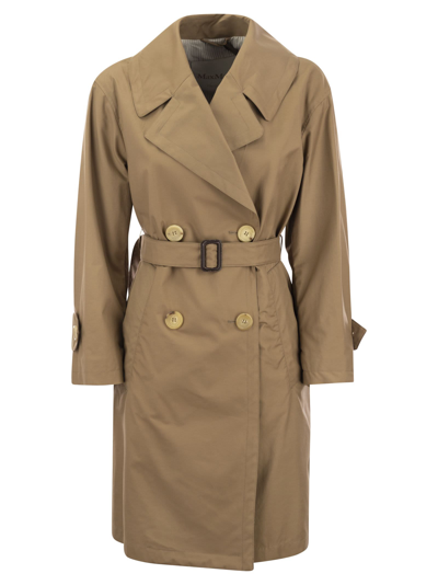 's Max Mara S Max Mara Vtrench Drip Proof Cotton Twill Over Trench Coat In Caramel