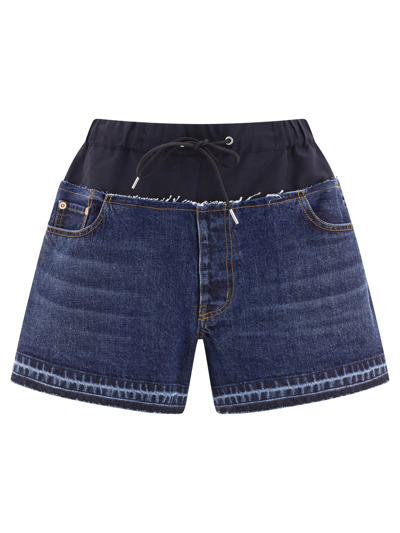 SACAI SACAI SHORTS WITH NYLON INSERTS