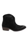 ANGELA GEORGE ANGELA GEORGE WOMAN ANKLE BOOTS BLACK SIZE 8 LEATHER