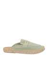 ABARCA ABARCA WOMAN ESPADRILLES GREEN SIZE 8 LEATHER