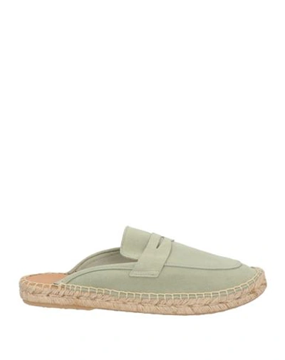 Abarca Woman Espadrilles Sage Green Size 11 Leather