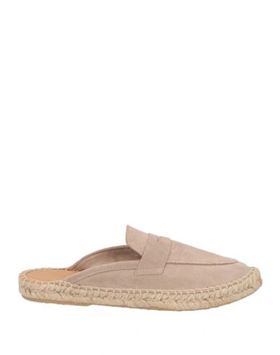 Abarca Woman Espadrilles Beige Size 8 Leather In Beige