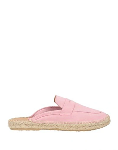 Abarca Woman Espadrilles Pink Size 8 Leather