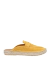 Abarca Woman Espadrilles Marigold Size 11 Leather In Yellow