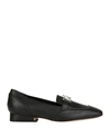 ALBERTA FERRETTI ALBERTA FERRETTI WOMAN LOAFERS BLACK SIZE 7 LEATHER