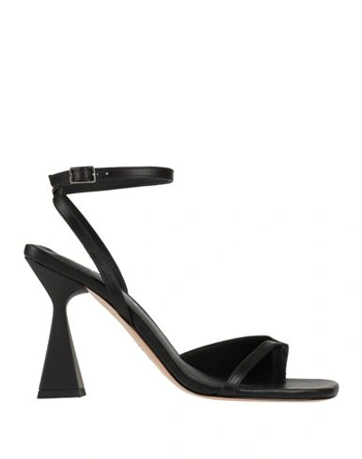 Tiffi Woman Thong Sandal Black Size 6 Leather