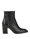 THOM BROWNE THOM BROWNE WOMAN ANKLE BOOTS BLACK SIZE 7.5 CALFSKIN