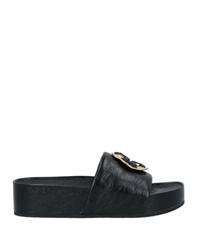 Tory Burch Woman Sandals Black Size 6 Leather