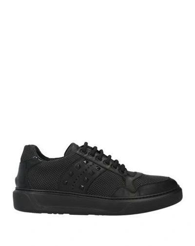 Giovanni Conti Man Sneakers Black Size 9 Leather