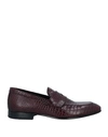 Giovanni Conti Man Loafers Burgundy Size 8 Leather In Red