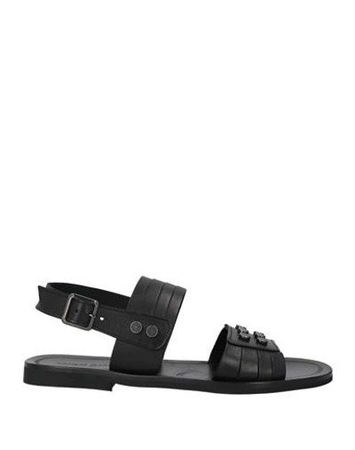 Mich E Simon Man Sandals Black Size 8 Leather