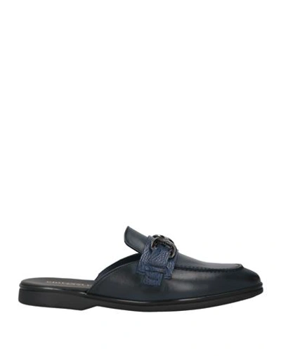 Giovanni Conti Man Mules & Clogs Midnight Blue Size 9 Leather