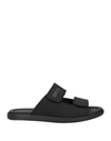 Giovanni Conti Man Sandals Black Size 8 Leather