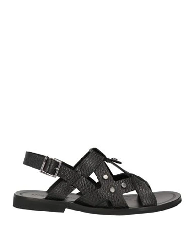 Mich E Simon Man Sandals Black Size 9 Leather