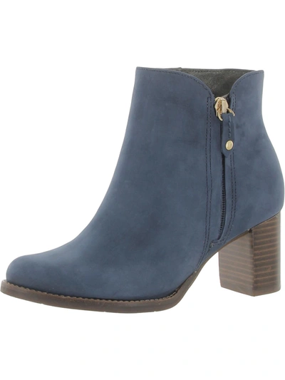 Marc Joseph Grand Central Bootie Womens Leather Almond Toe Ankle Boots In Blue