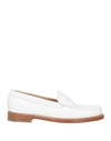 HAZY HAZY WOMAN LOAFERS WHITE SIZE 8 LEATHER