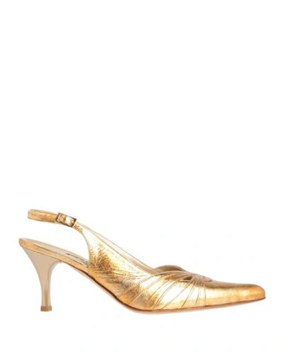 Melluso Woman Pumps Gold Size 6 Leather