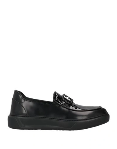 Giovanni Conti Man Loafers Black Size 9 Leather