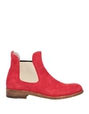 CORVARI CORVARI WOMAN ANKLE BOOTS RED SIZE 8 LEATHER