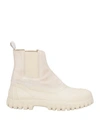 Diemme Man Ankle Boots Ivory Size 13 Leather In White