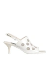 Premiata Woman Sandals White Size 6 Leather In White