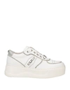 CULT CULT WOMAN SNEAKERS WHITE SIZE 8 LEATHER