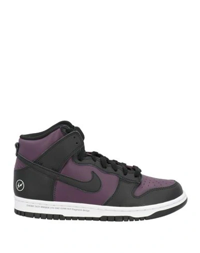 Nike Man Sneakers Dark Purple Size 8 Leather