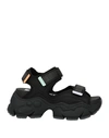 Buffalo Woman Sandals Black Size 7.5 Textile Fibers In Black