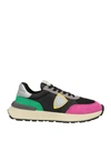 Philippe Model Woman Sneakers Black Size 7 Leather, Textile Fibers In Black