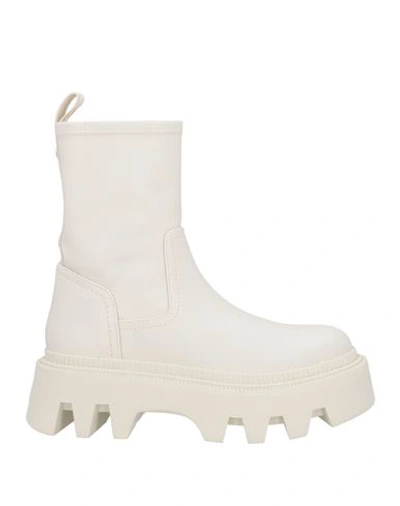Buffalo Woman Ankle Boots Beige Size 7.5 Textile Fibers In Beige