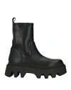 Buffalo Woman Ankle Boots Black Size 6 Textile Fibers In Black